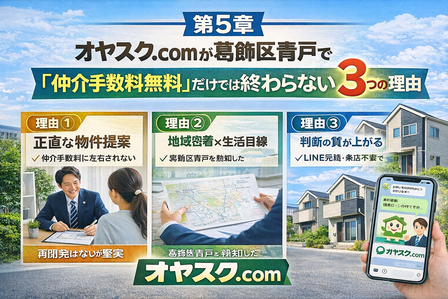 葛飾区青戸でオヤスク.comが新築戸建て購入者に選ばれる理由