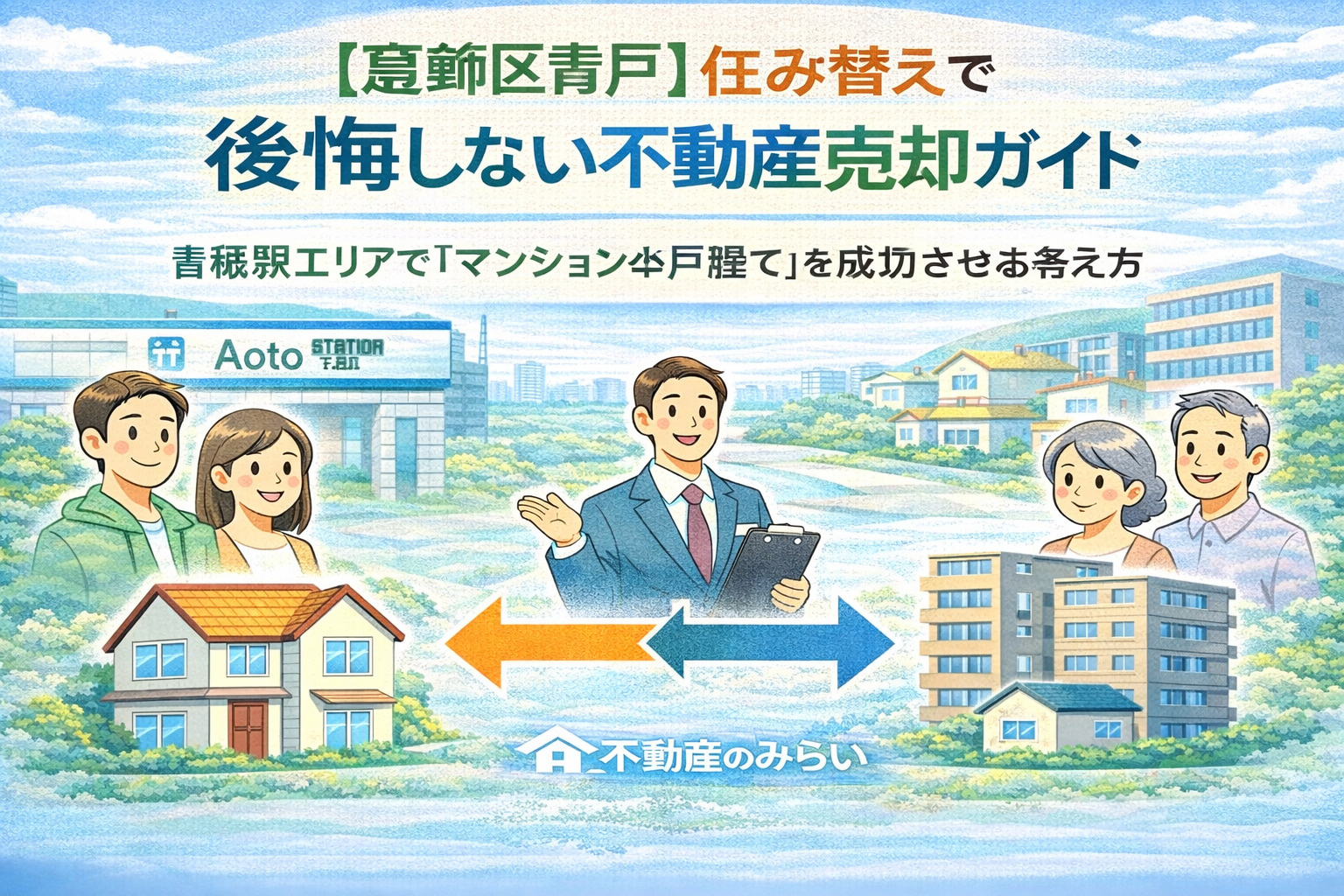 【葛飾区青戸】住み替えで後悔しない不動産売却ガイド  ──青砥駅エリアで「マンション⇄戸建て」を成功させる考え方の画像