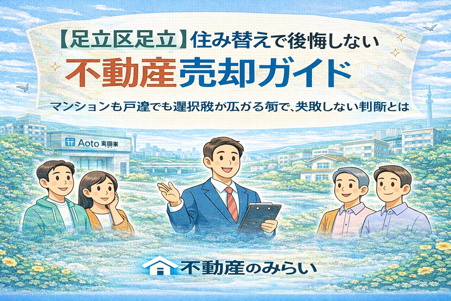 【足立区足立】住み替えで後悔しないための不動産売却ガイド  ──マンションも戸建ても選択肢が広がる街で、失敗しない判断とはの画像