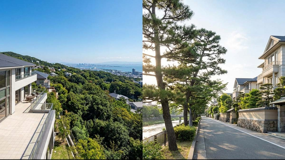 「六麓荘」と「芦屋市山手町」、高級住宅街としての違いを徹底比較の画像