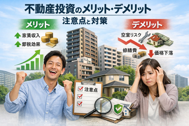 不動産投資のメリットとデメリットは何？注意点や対策の画像