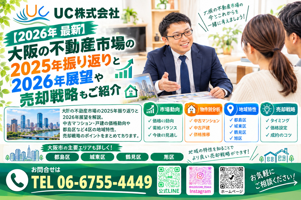 【2026年　最新】大阪の不動産市場の2025年振り返りと2026年展望や売却戦略もご紹介の画像