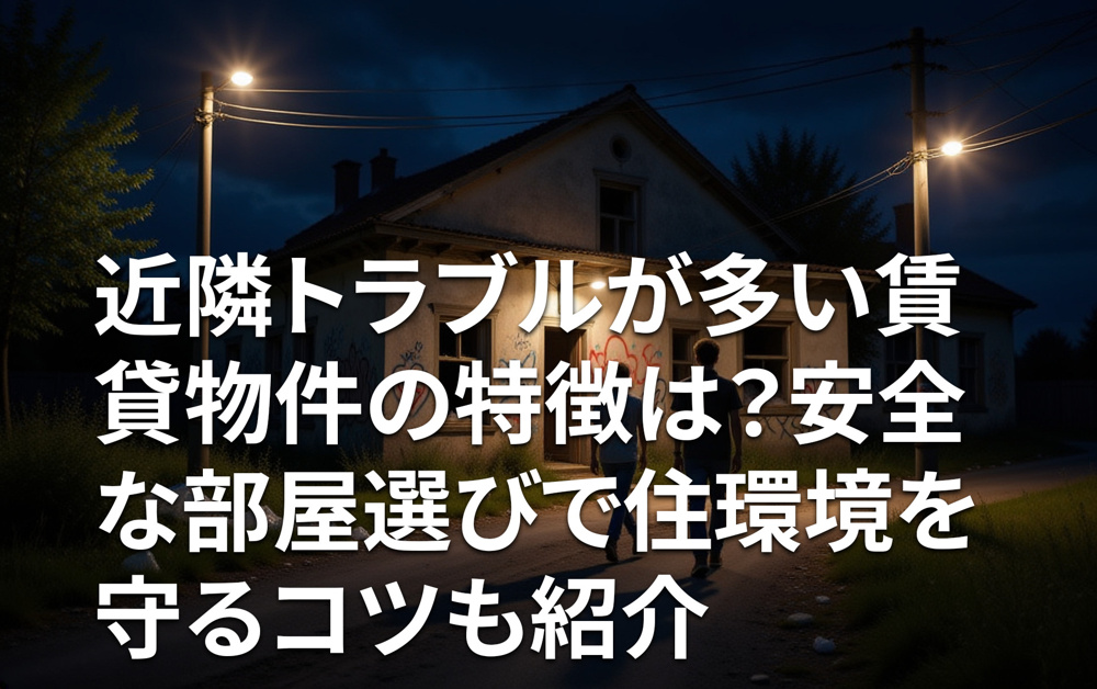 近隣トラブルが多い賃貸物件の特徴は？安全な部屋選びで住環境を守るコツも紹介の画像