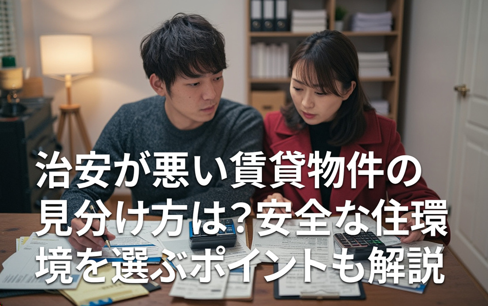 治安が悪い賃貸物件の見分け方は？安全な住環境を選ぶポイントも解説の画像