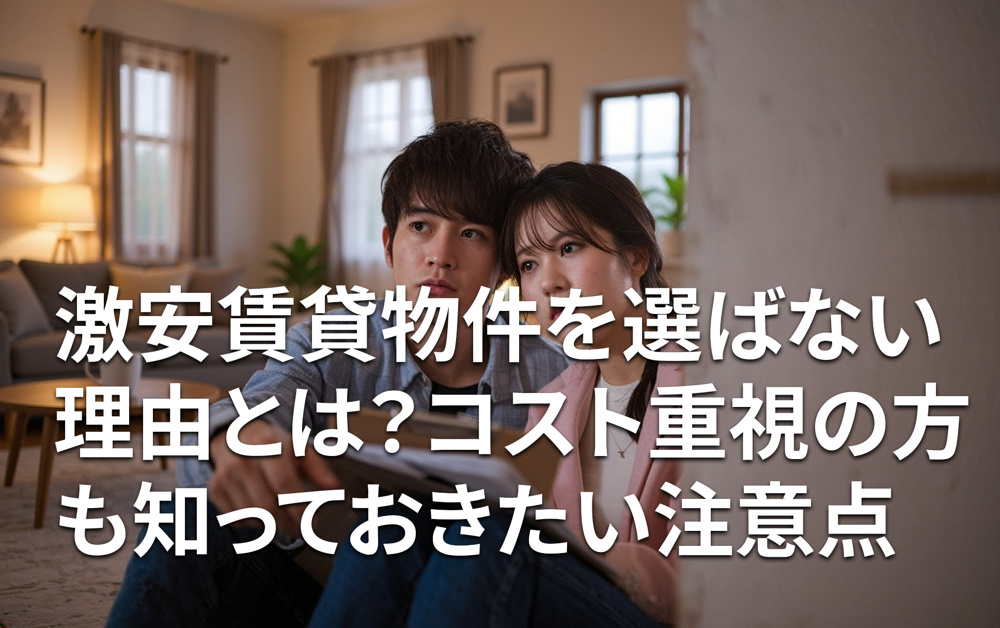 激安賃貸物件を選ばない理由とは？コスト重視の方も知っておきたい注意点の画像