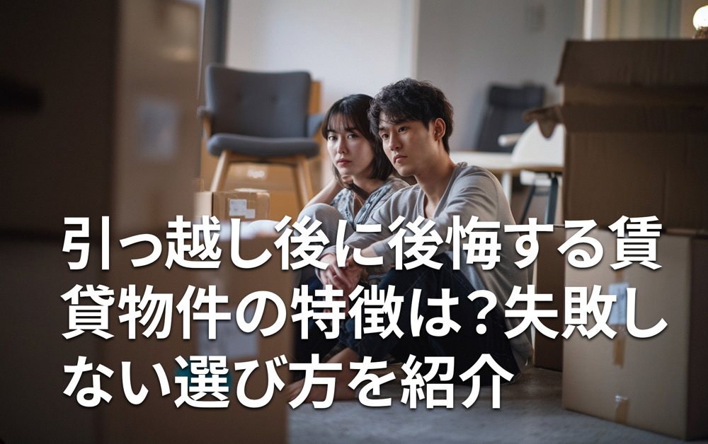 引っ越し後に後悔する賃貸物件の特徴は？失敗しない選び方を紹介の画像