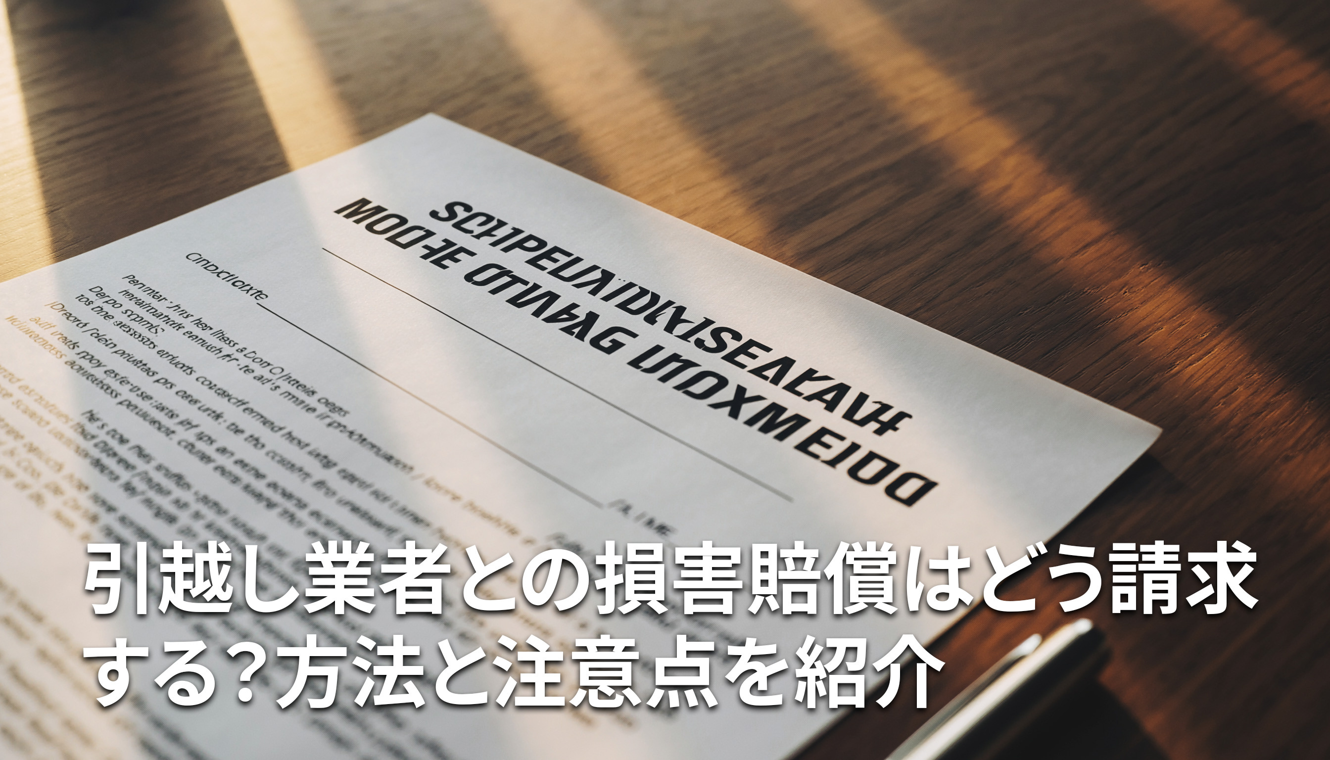 引越し業者との損害賠償はどう請求する?方法と注意点を紹介の画像