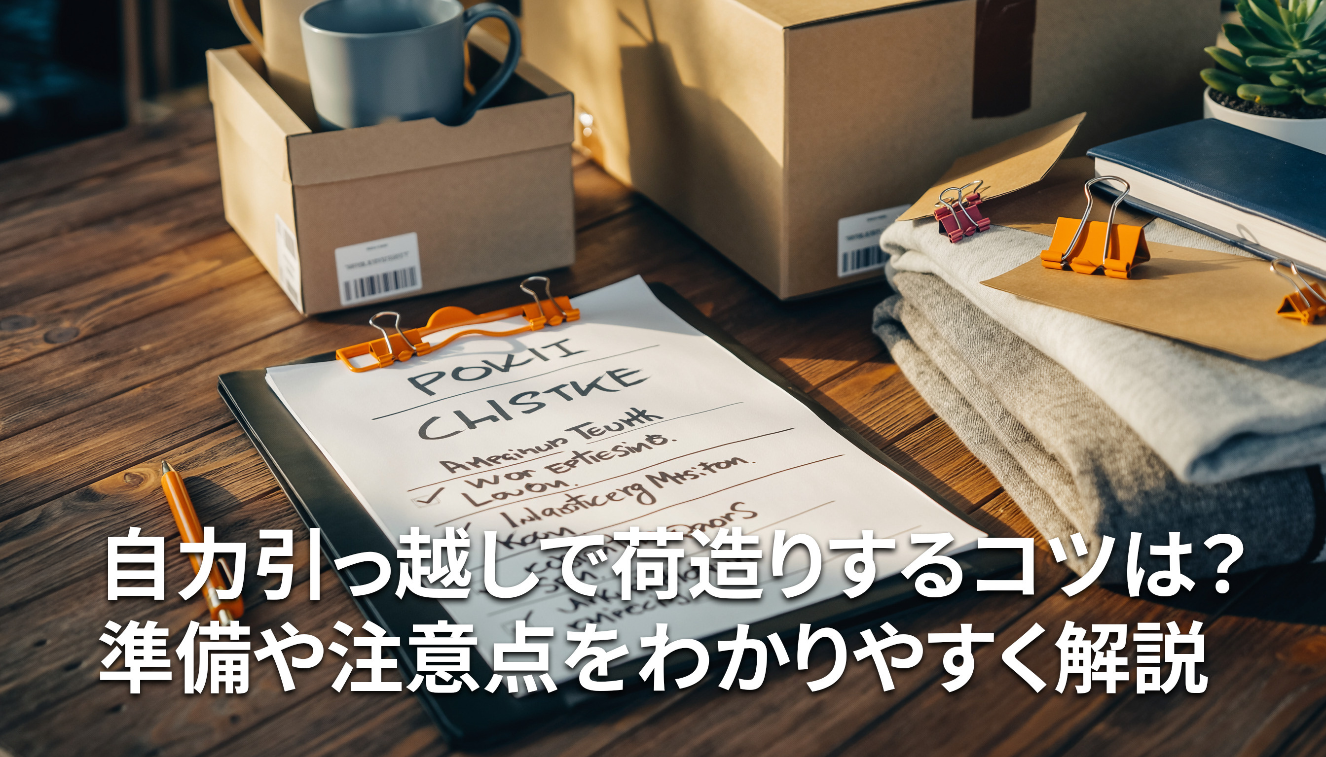 自力引っ越しで荷造りするコツは？準備や注意点をわかりやすく解説の画像