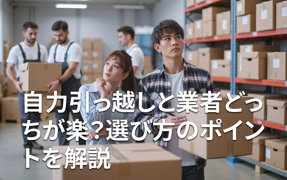 自力引っ越しと業者どっちが楽？選び方のポイントを解説の画像
