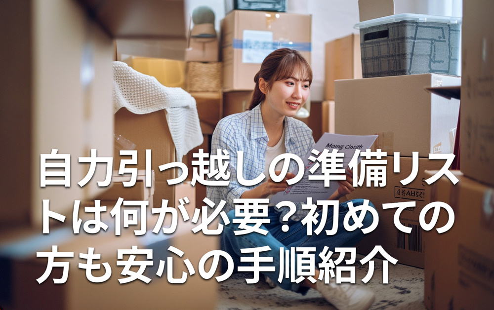 自力引っ越しの準備リストは何が必要？初めての方も安心の手順紹介の画像