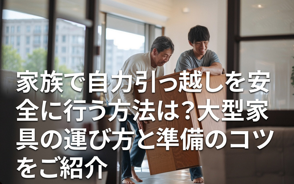 家族で自力引っ越しを安全に行う方法は？大型家具の運び方と準備のコツをご紹介の画像
