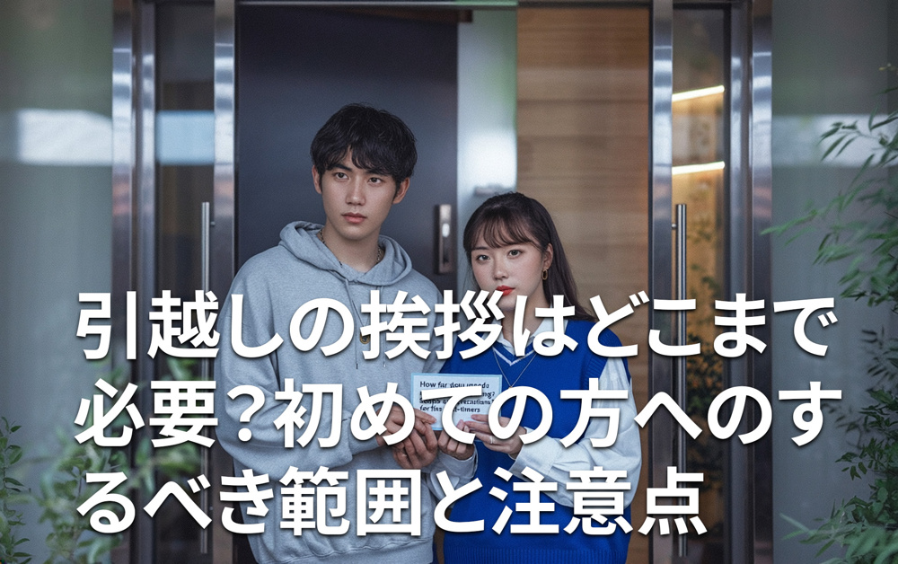 引越しの挨拶はどこまで必要？初めての方へのするべき範囲と注意点の画像