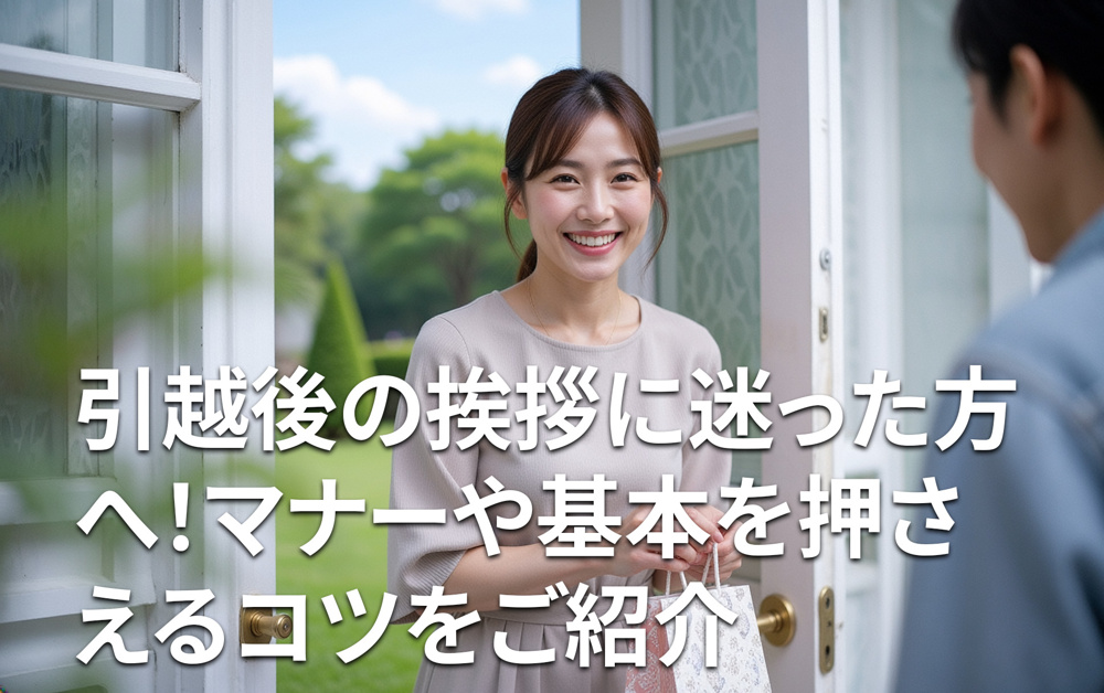 引越後の挨拶に迷った方へ！マナーや基本を押さえるコツをご紹介の画像