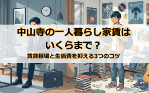 中山寺の一人暮らし家賃はいくらまで？賃貸相場と生活費を抑える3つのコツの画像