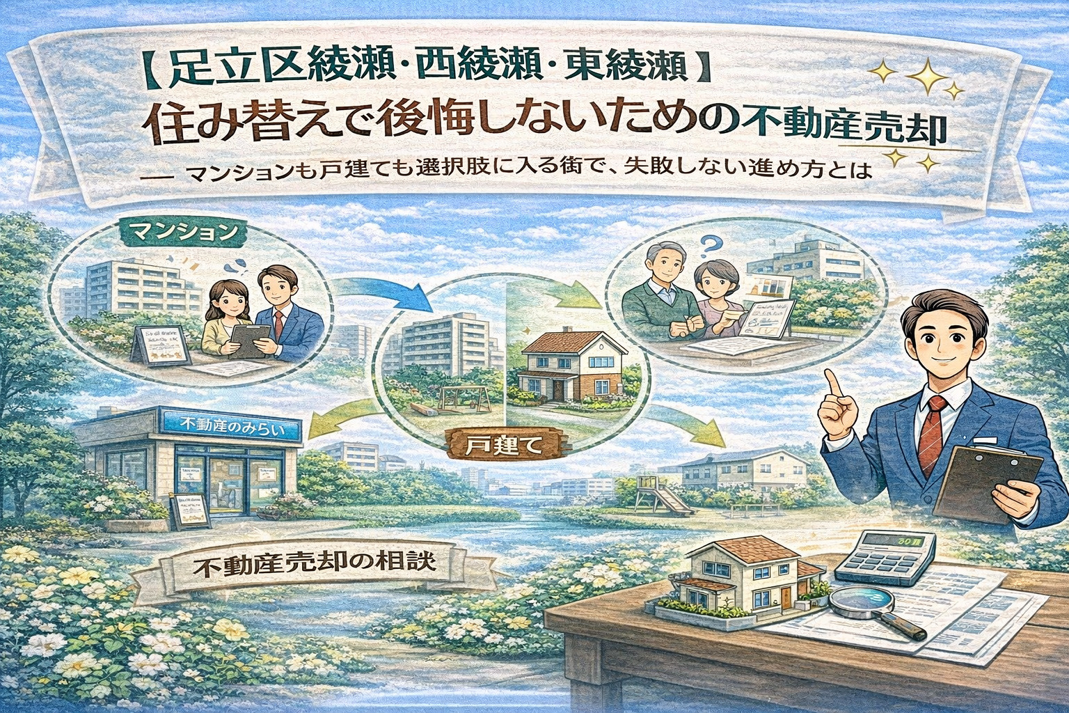 【足立区綾瀬・西綾瀬・東綾瀬】  住み替えで後悔しないための不動産売却ガイド ──マンションも戸建ても選択肢に入る街で、失敗しない進め方とはの画像