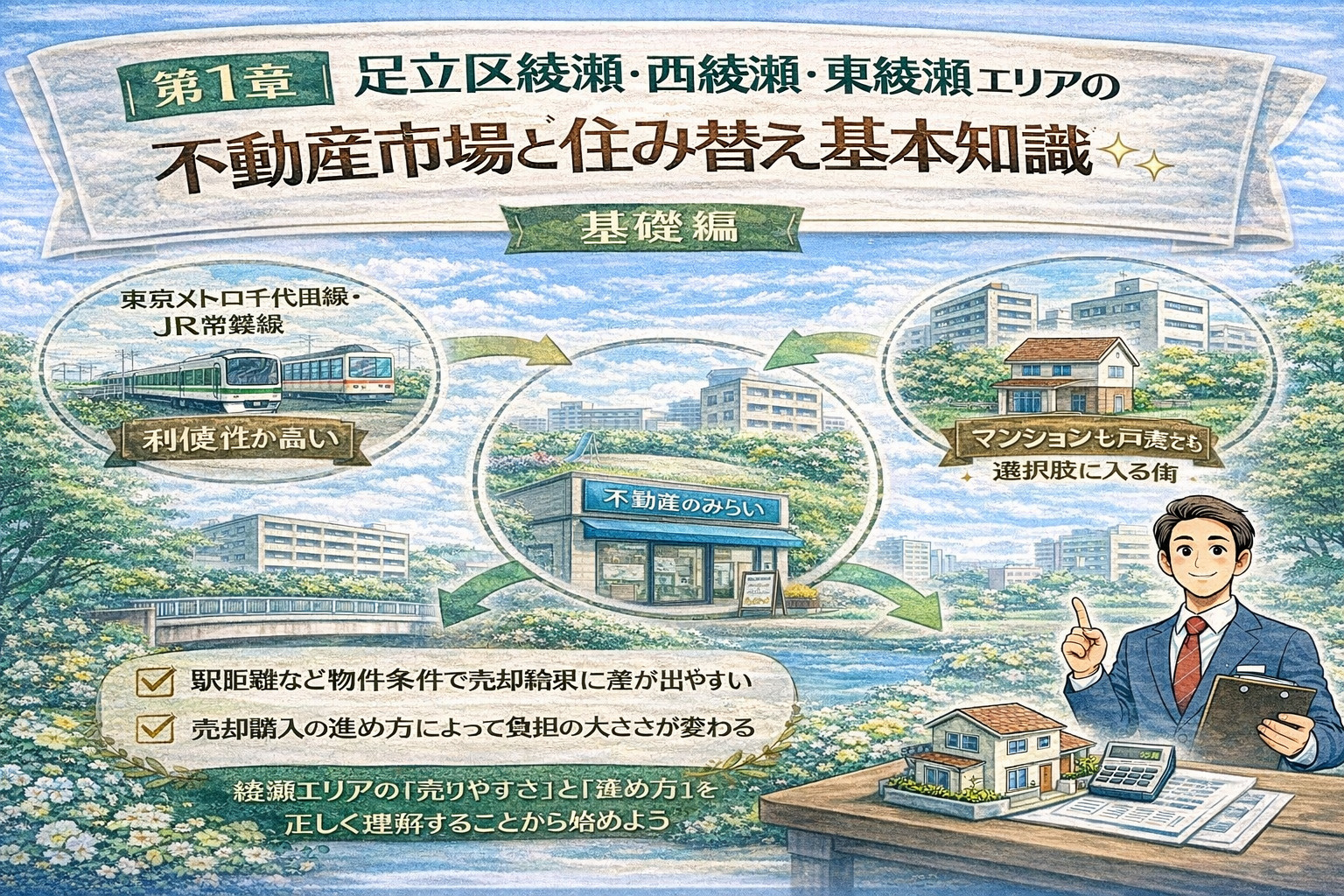 足立区綾瀬・西綾瀬・東綾瀬の不動産市場と住み替えの基本
