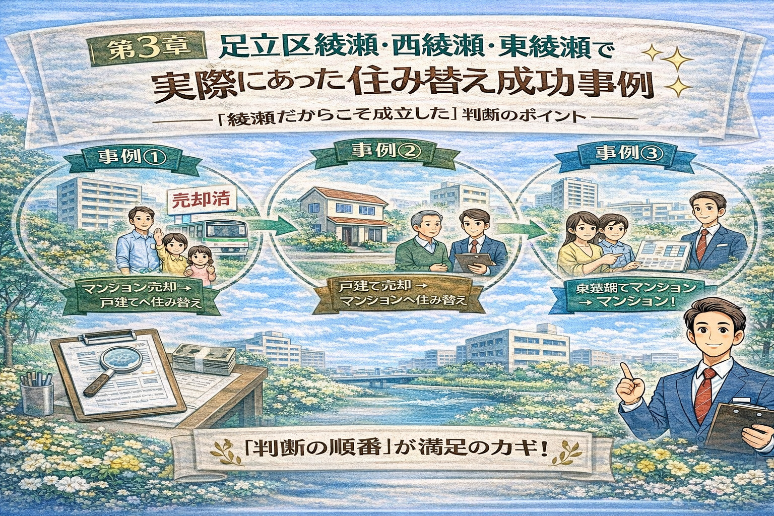足立区綾瀬エリアで実際にあった住み替え成功事例