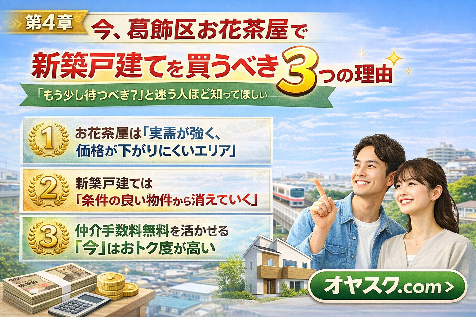 葛飾区お花茶屋で今新築戸建てを買うべき理由と市場動向のポイント