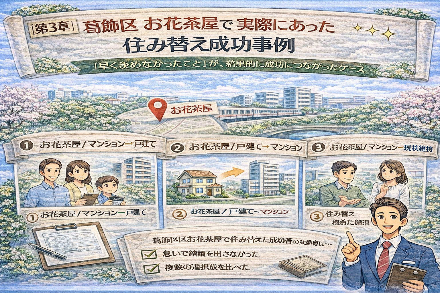 葛飾区お花茶屋での住み替え成功事例イメージ
