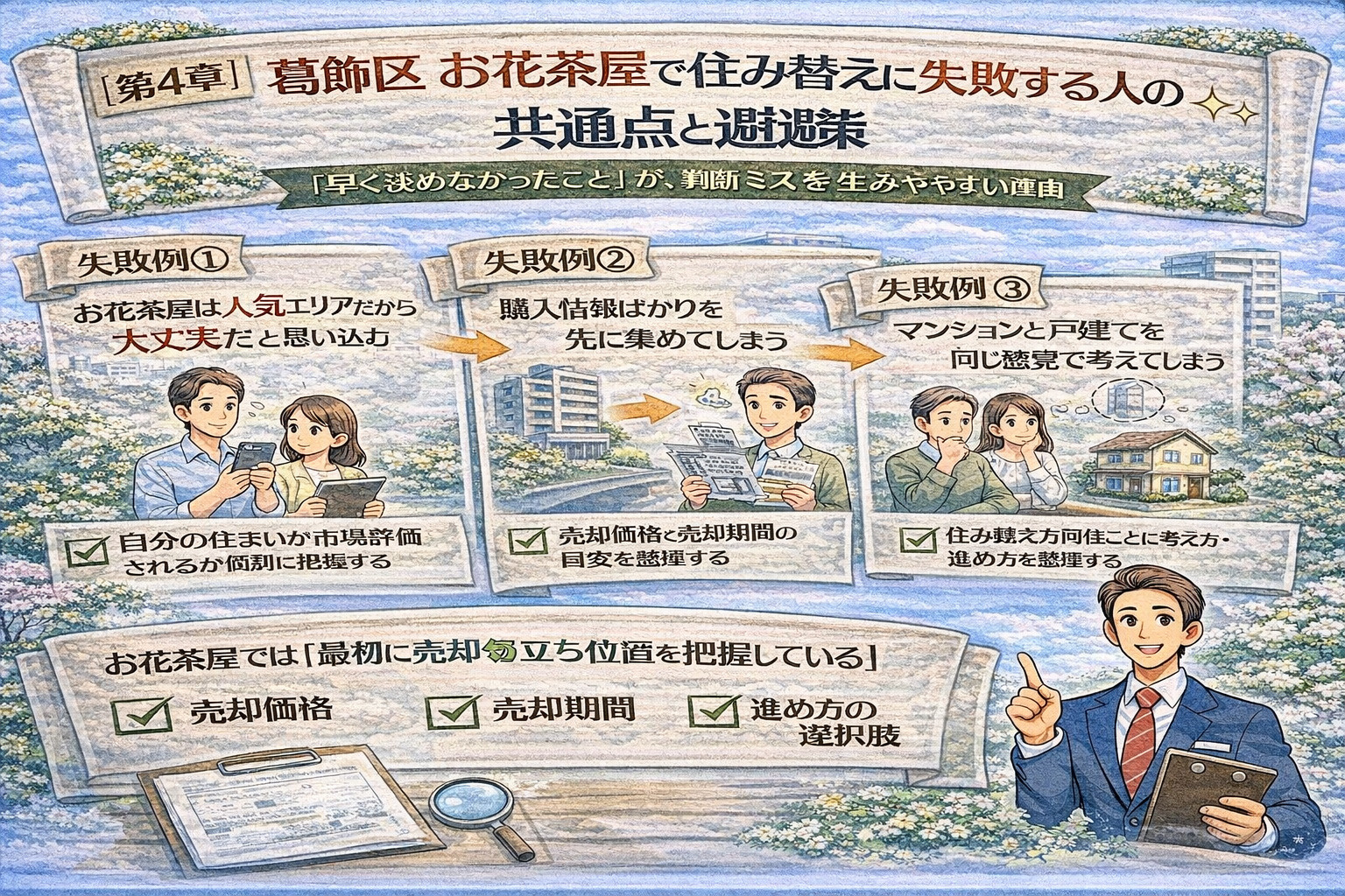 住み替えで失敗しやすいポイントを整理したイメージ