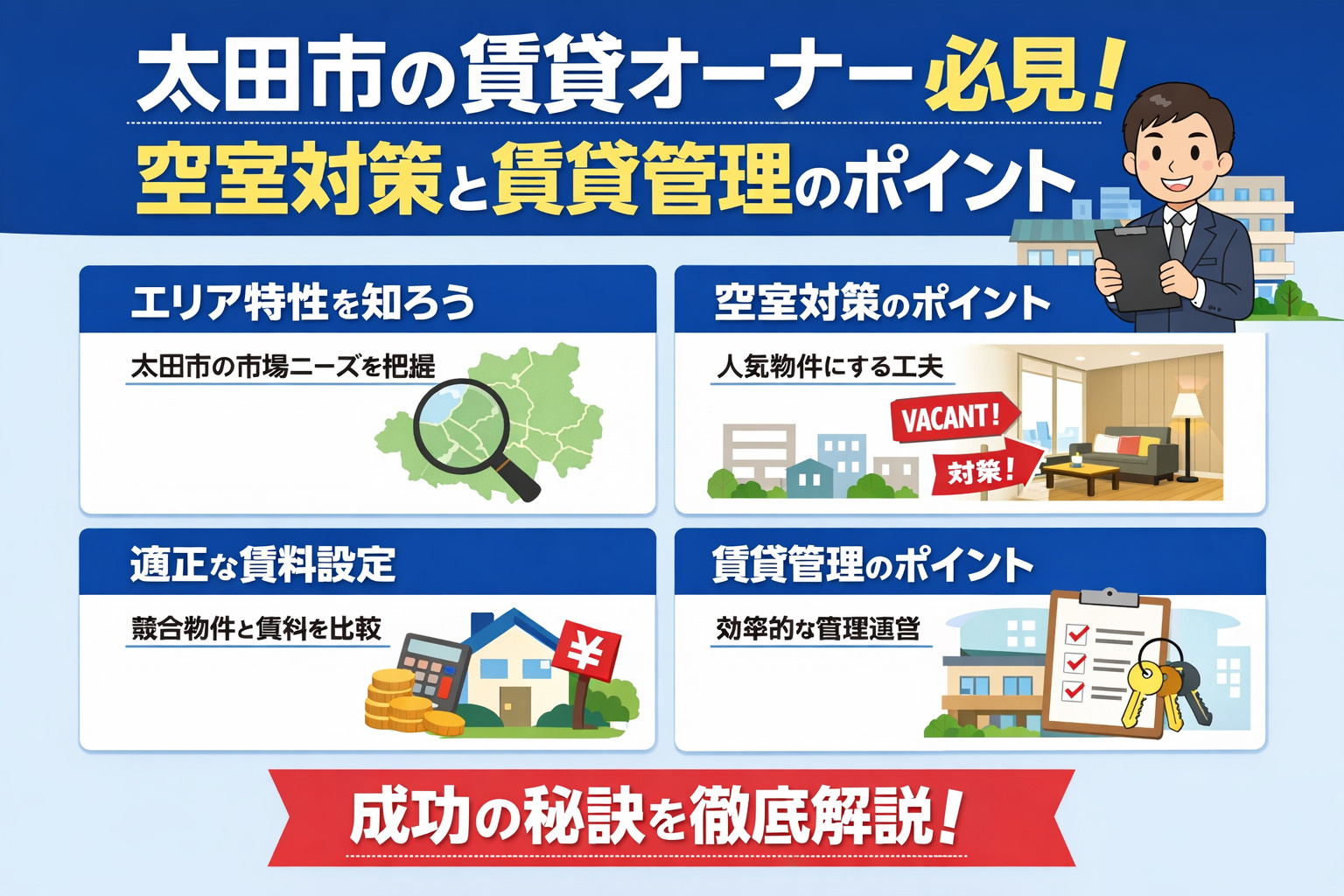 太田市の賃貸オーナー必見!空室対策と賃貸管理のポイントの画像
