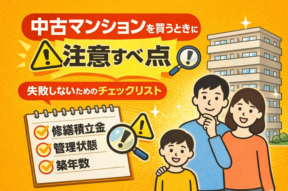中古マンション購入時の注意点は？越谷で失敗しないチェックポイント紹介の画像