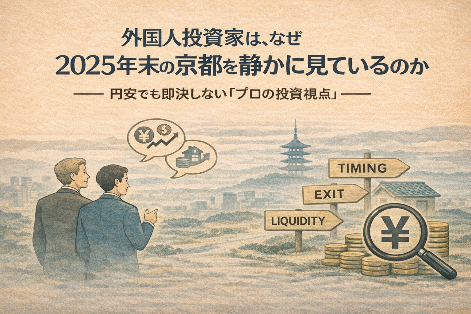 外国人投資家は、なぜ2025年末の京都を静かに見ているのか ―― 円安でも即決しない「プロの投資視点」――の画像