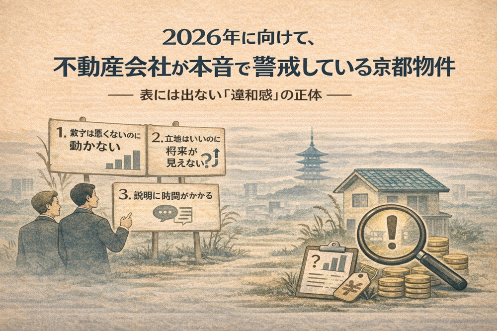 2026年に向けて、不動産会社が本音で警戒している京都物件の特徴  ― 表には出ない「違和感」の正体 ―の画像