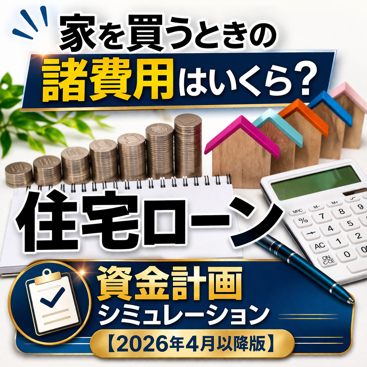 資金計画シミュレーション【2026年4月以降版　不動産取得税床面積40㎡】