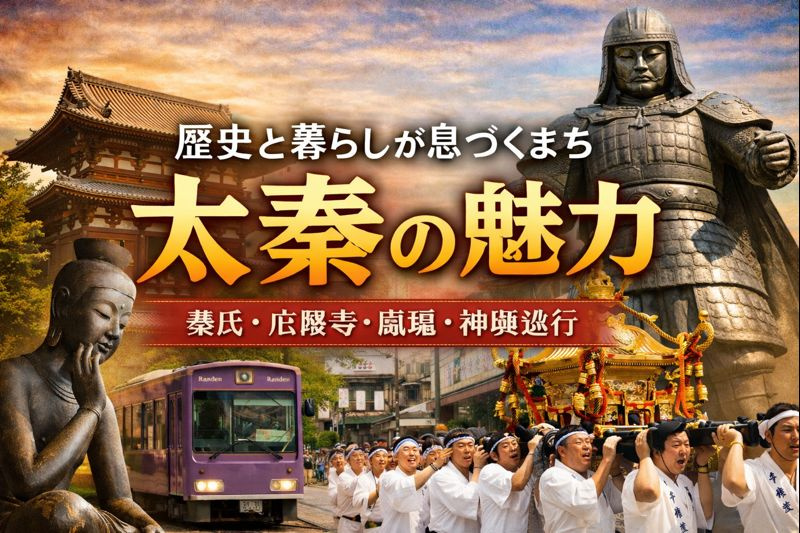 【太秦の魅力】千年の歴史と人の温もりが息づくまち ― 秦氏・嵐電・神輿がつなぐ暮らしの画像