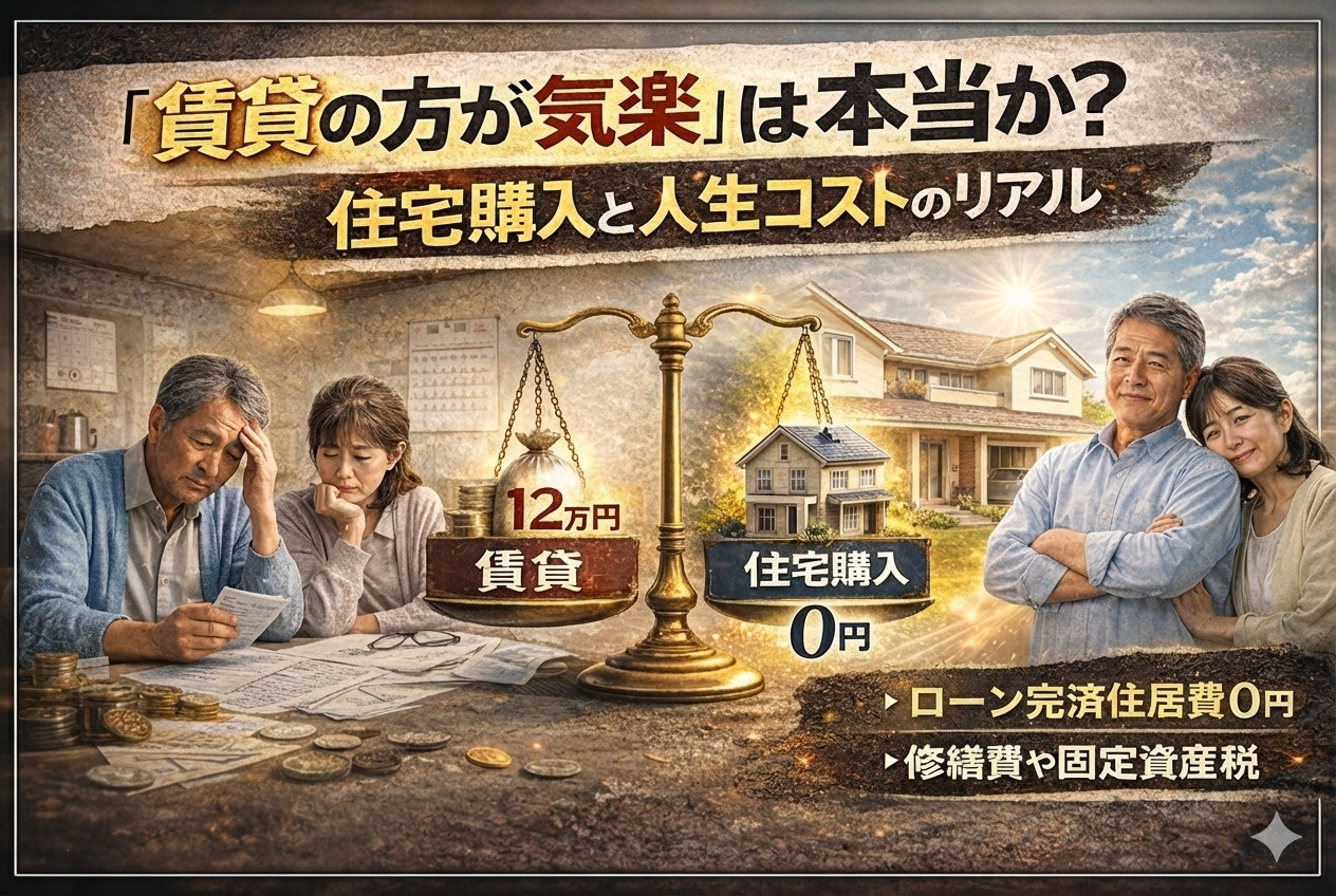 「賃貸の方が気楽」は本当か?住宅購入と人生コストのリアルの画像