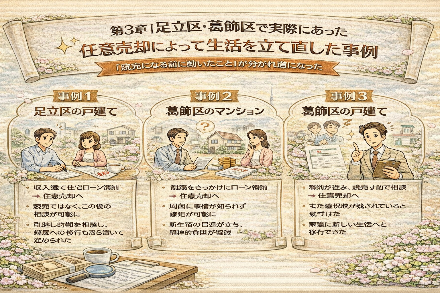 足立区・葛飾区で任意売却により再スタートできた事例イメージ