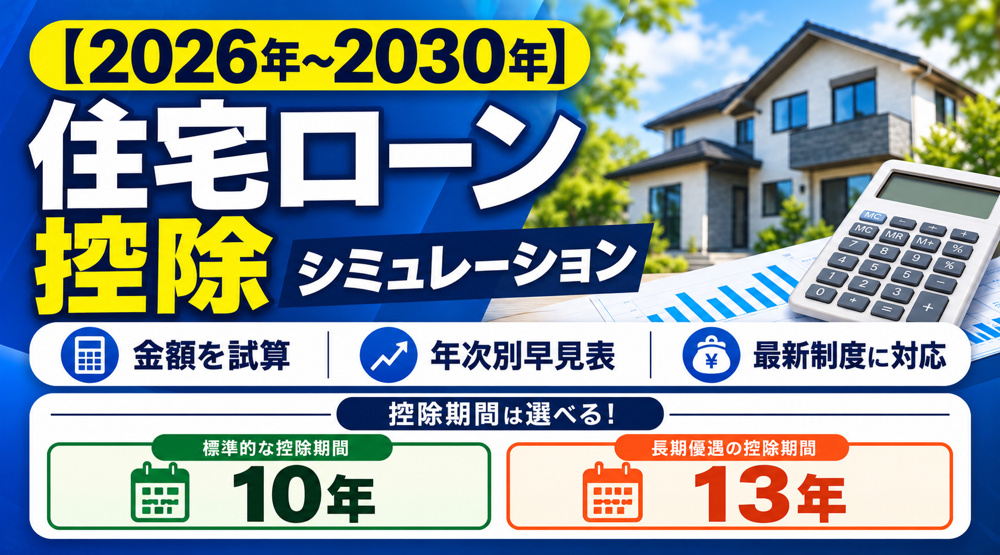 【2026年～2030年】住宅ローン控除シミュレーションの画像