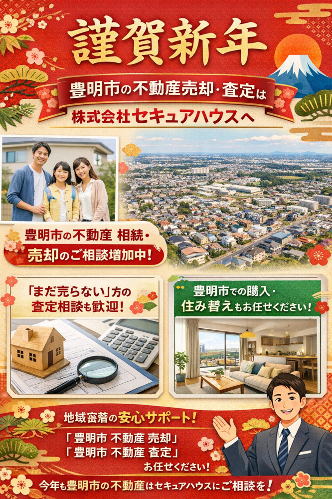 【謹賀新年】豊明市の不動産売却・査定なら株式会社セキュアハウス｜2026年の市場動向と相談ポイントの画像