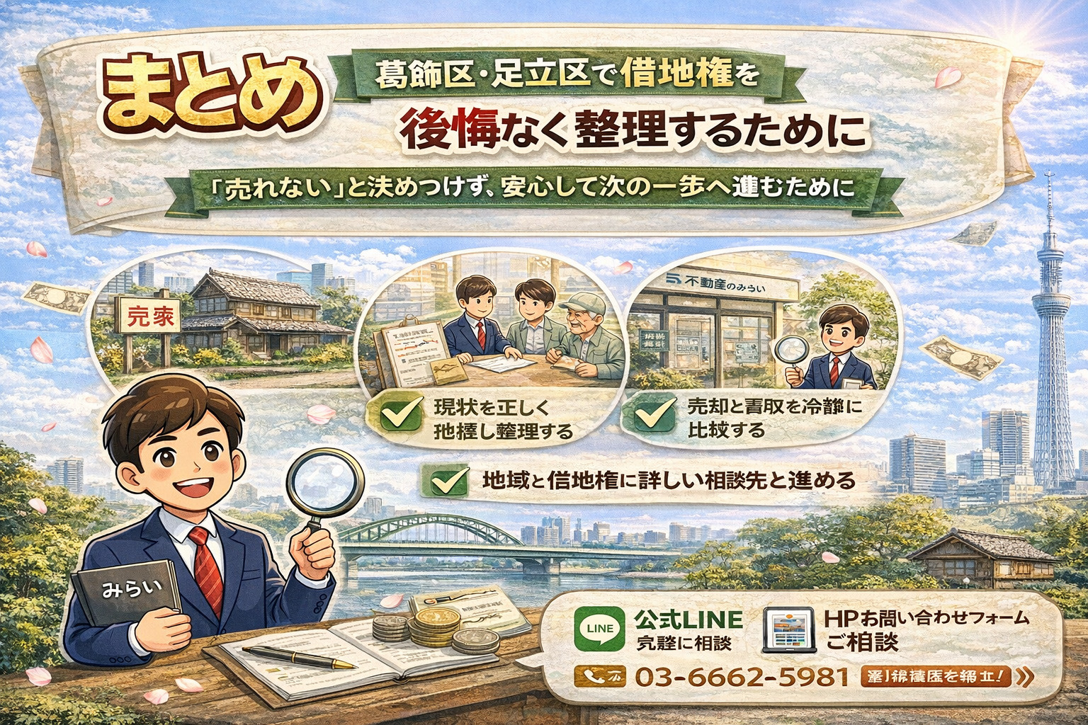 葛飾区・足立区で借地権を安心して整理するためのまとめイメージ
