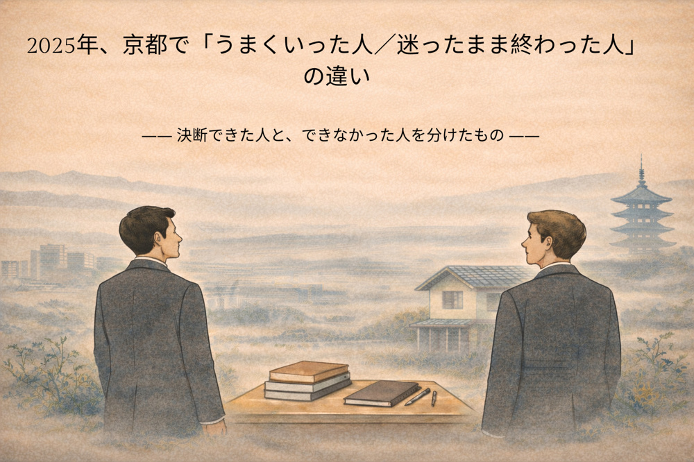 2025年、京都で「うまくいった人／迷ったまま終わった人」の違い  ―― 決断できた人と、できなかった人を分けたもの ――の画像