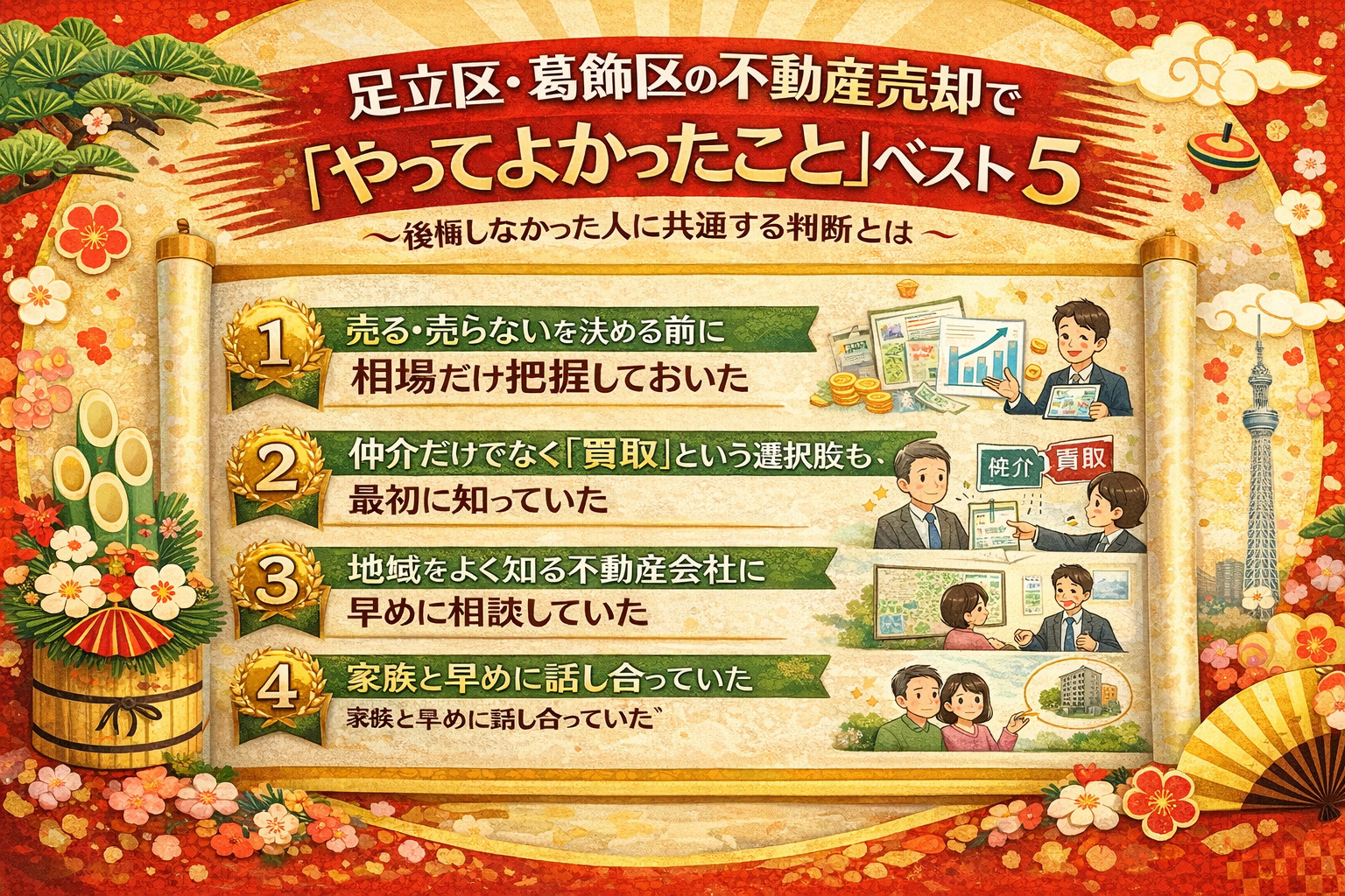 足立区・葛飾区の不動産売却でやってよかった判断を解説