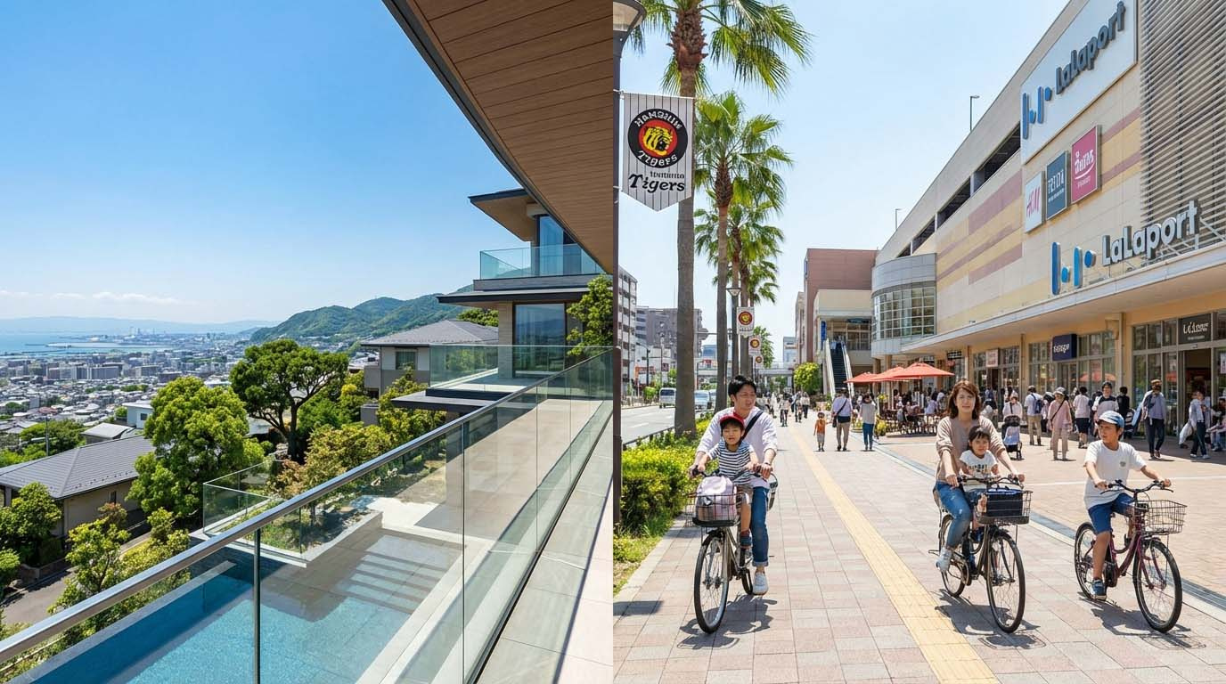 西宮の山手と浜手どっちに住む？｜苦楽園vs甲子園の徹底比較の画像