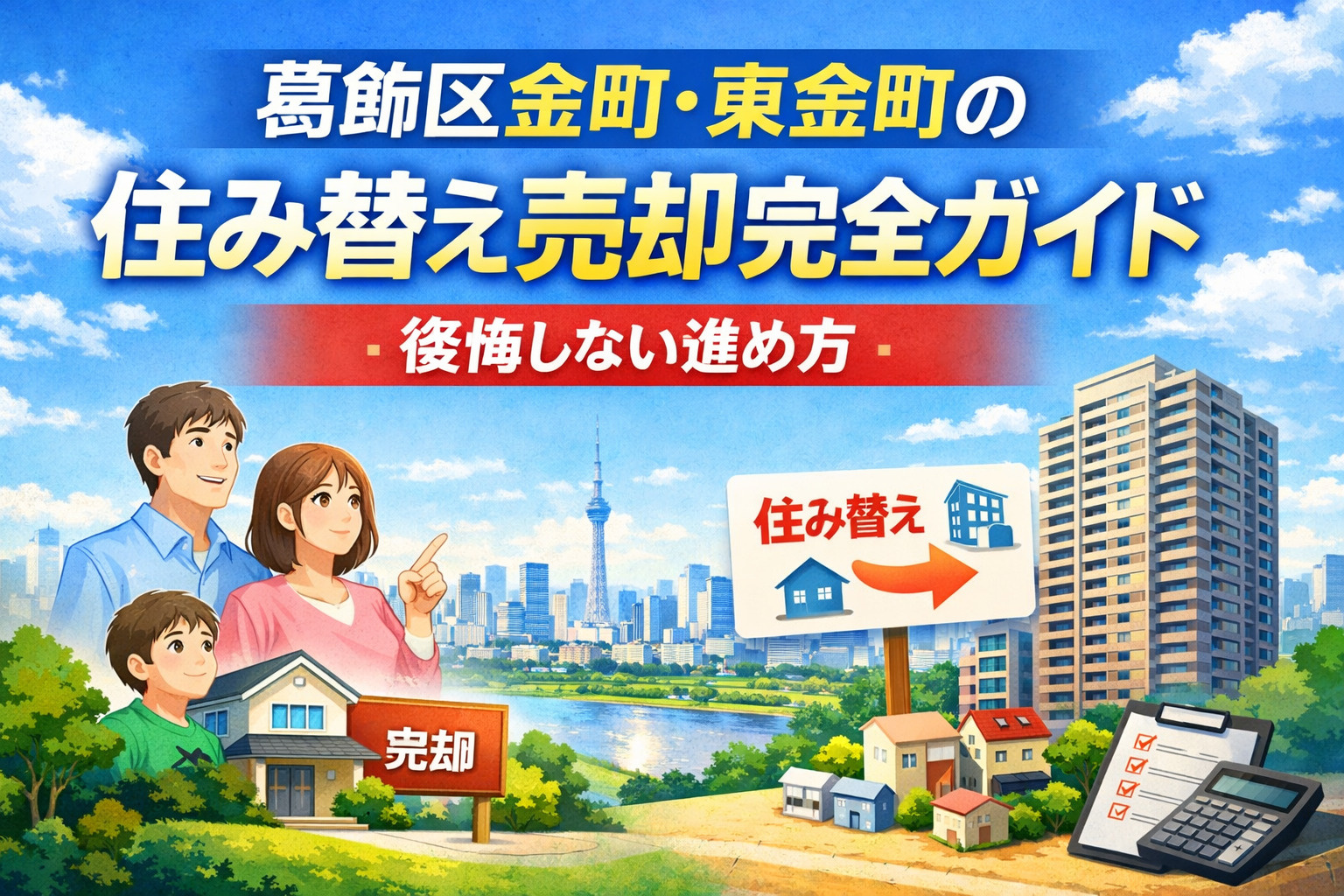 【葛飾区金町・東金町】住み替えで後悔しない不動産売却ガイド ― 子ども独立・老後・ライフステージ変化に合わせた正しい進め方 ―の画像