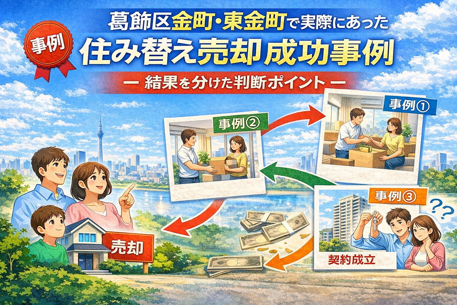 葛飾区金町・東金町で実際にあった住み替え売却成功事例