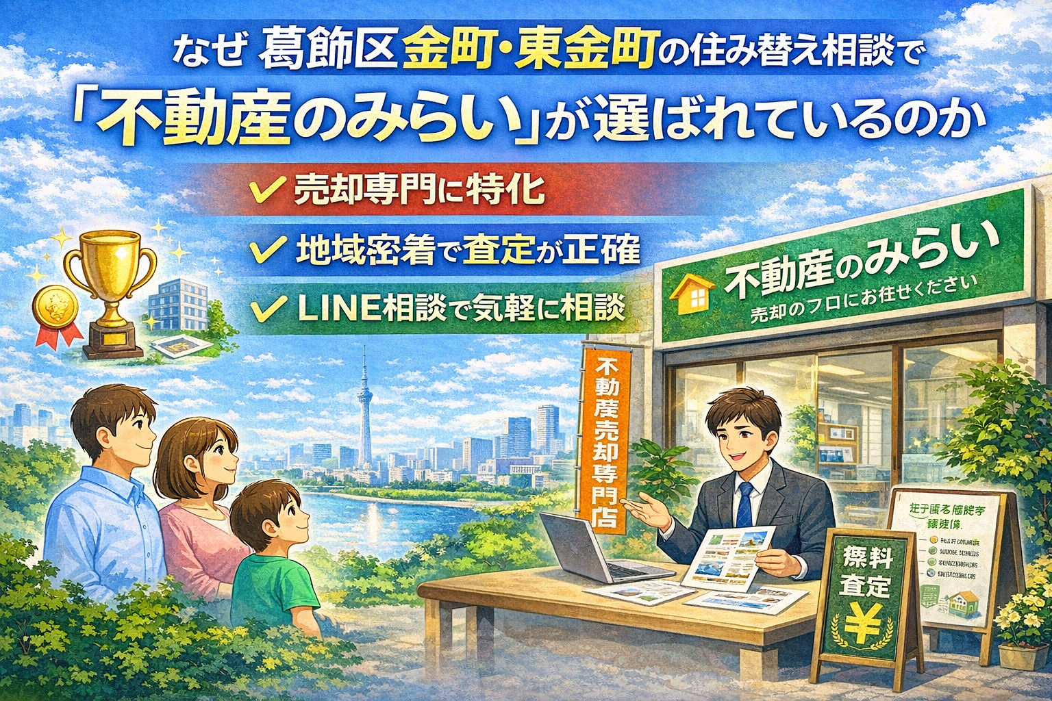 葛飾区金町・東金町の住み替え相談で不動産のみらいが選ばれる理由