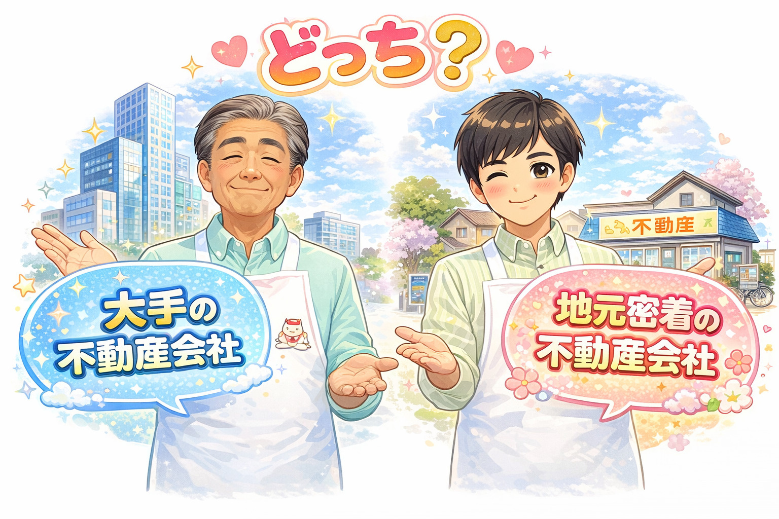 新潟市不動産売却　大手の不動産会社と地元密着の不動産会社  どっちがいいの？の画像