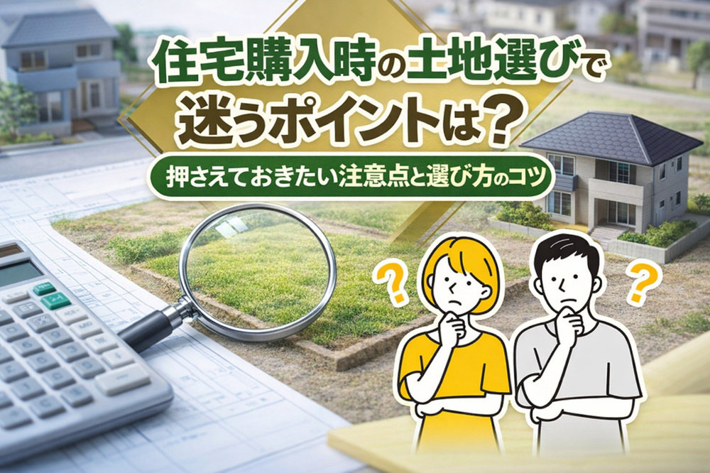 住宅購入時の土地選びで迷うポイントは？押さえておきたい注意点と選び方のコツの画像