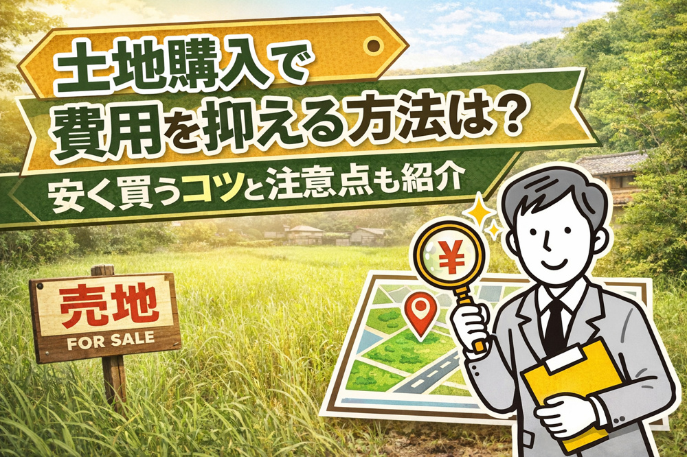 土地購入で費用を抑える方法は？安く買うコツと注意点も紹介の画像