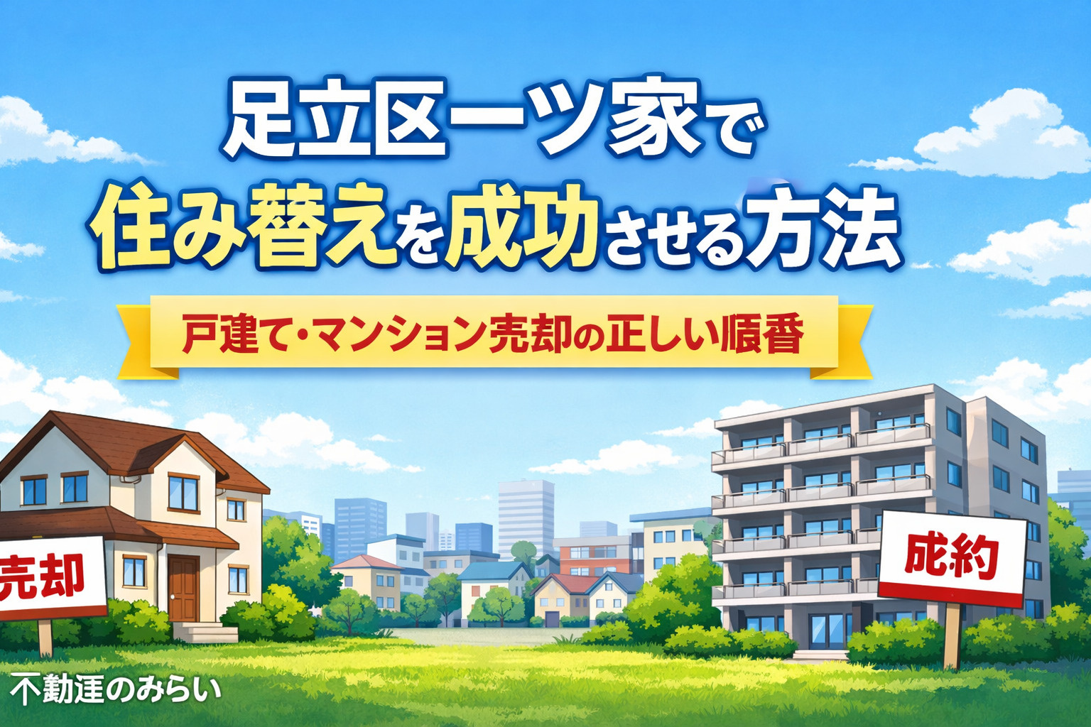 足立区一ツ家で住み替えを成功させる方法｜戸建てもマンションも“売却の順番”で結果が変わるの画像