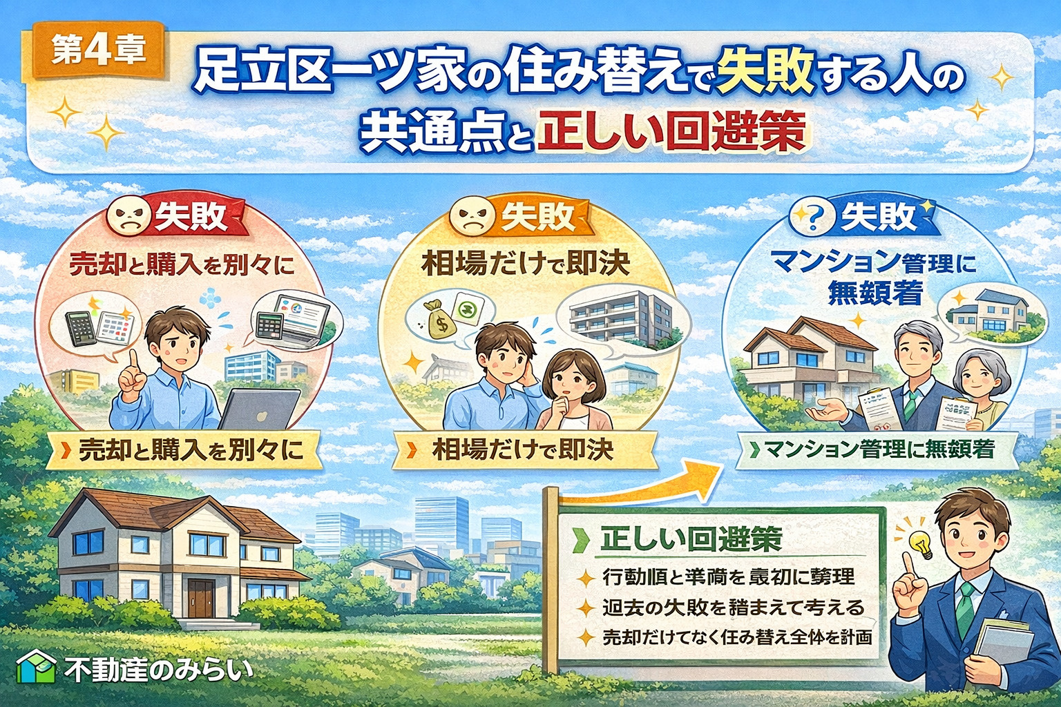 足立区一ツ家の住み替えで失敗する人の共通点と回避策