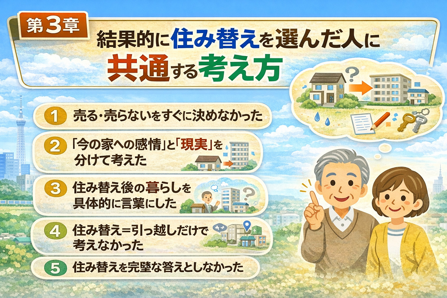 足立区宮城・扇・小台で住み替えを選んだ人の共通点を解説する画像