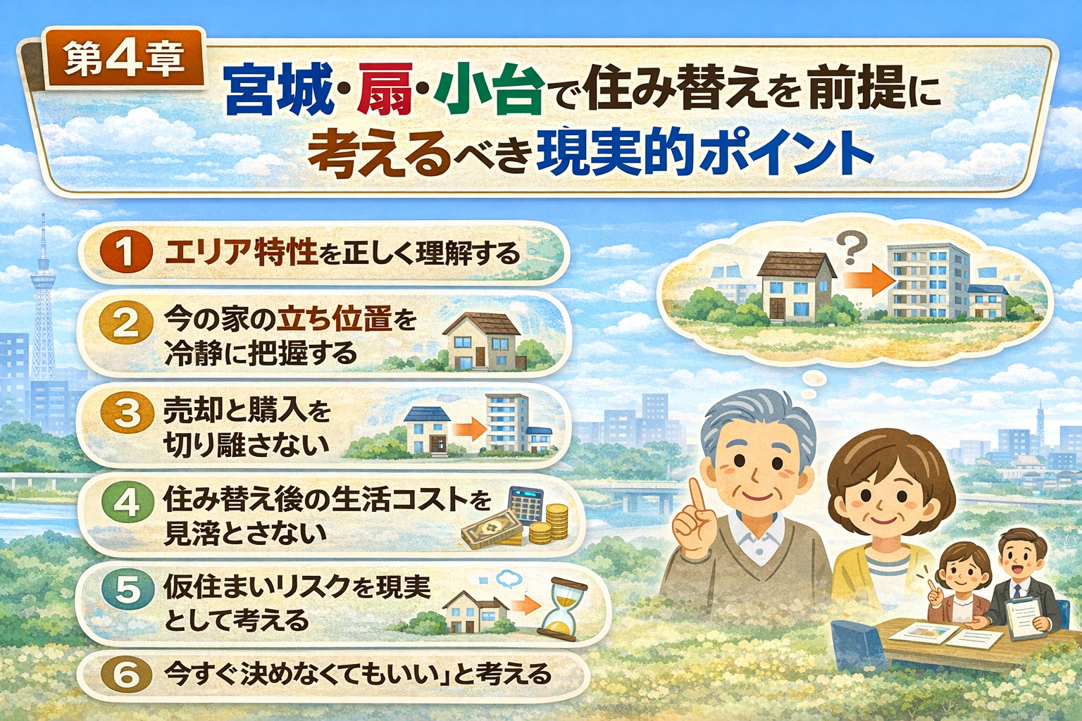 宮城・扇・小台で住み替えを考える際の現実的ポイントを整理した画像