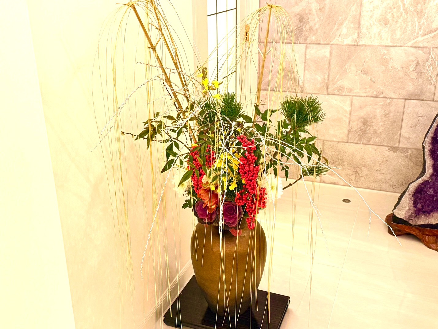 お正月の生け花の画像