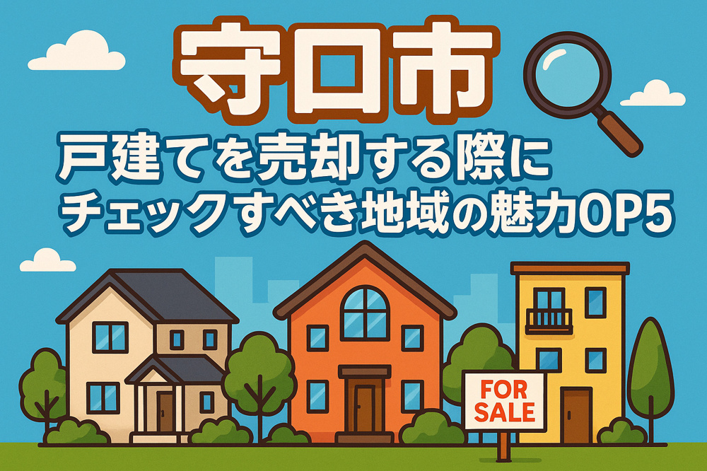 守口市で戸建てを売却する際にチェックすべき地域の魅力TOP5の画像